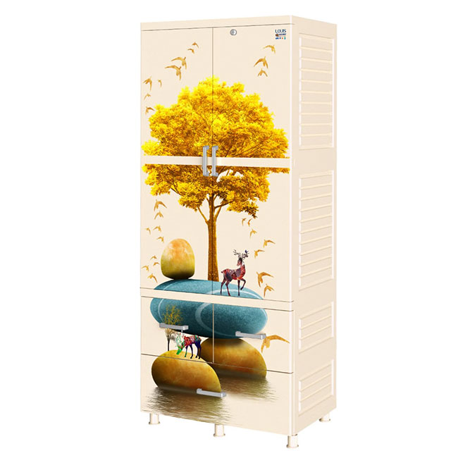 Tủ nhựa LOUIS 2 tầng cây vàng - Ảnh 2
