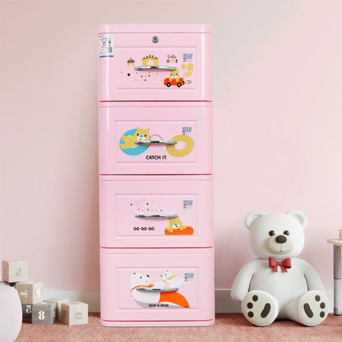 Tủ nhựa LUCKY 4 tầng bear & mom